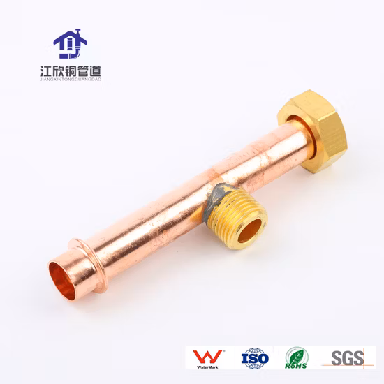 Copper Connection Pipe Facilities Heating Stove Pipeline Machine Fitting with Flared Nut