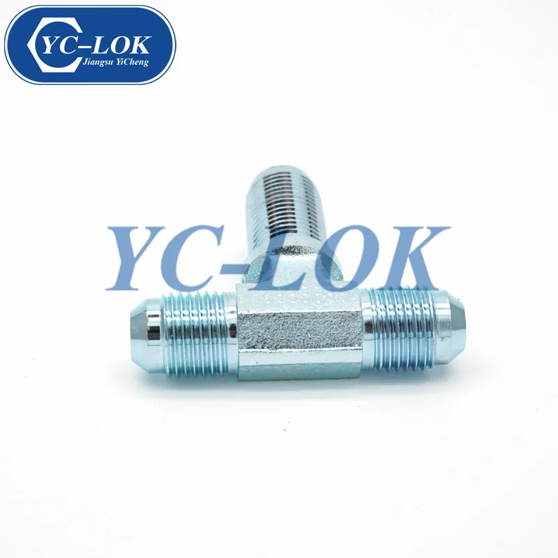 Carbon Steel Jic Ferrule Male Cone Tee Flared Tube Fittings
