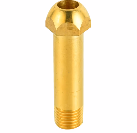Threaded Flared Short Pol Hose End Brass Copper Pipe Hose Nipple Fitting