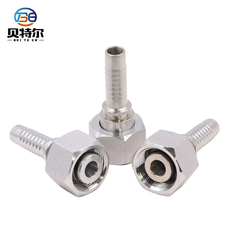 Galvanized Carbon Steel Crimping Hydraulic Hose Ends Fittings